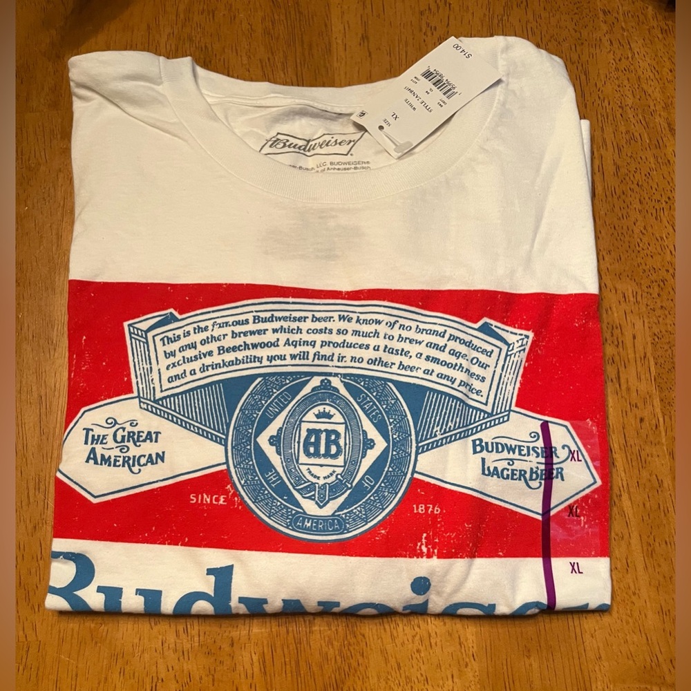 Budweiser - Men's - Red, White, and Blue - Logo Tees. $9 each 2/$15🇺🇸🇺🇸🇺🇸